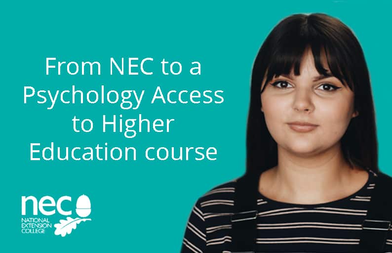 Laura studied GCSE Maths, Psychology and English Language with NEC.