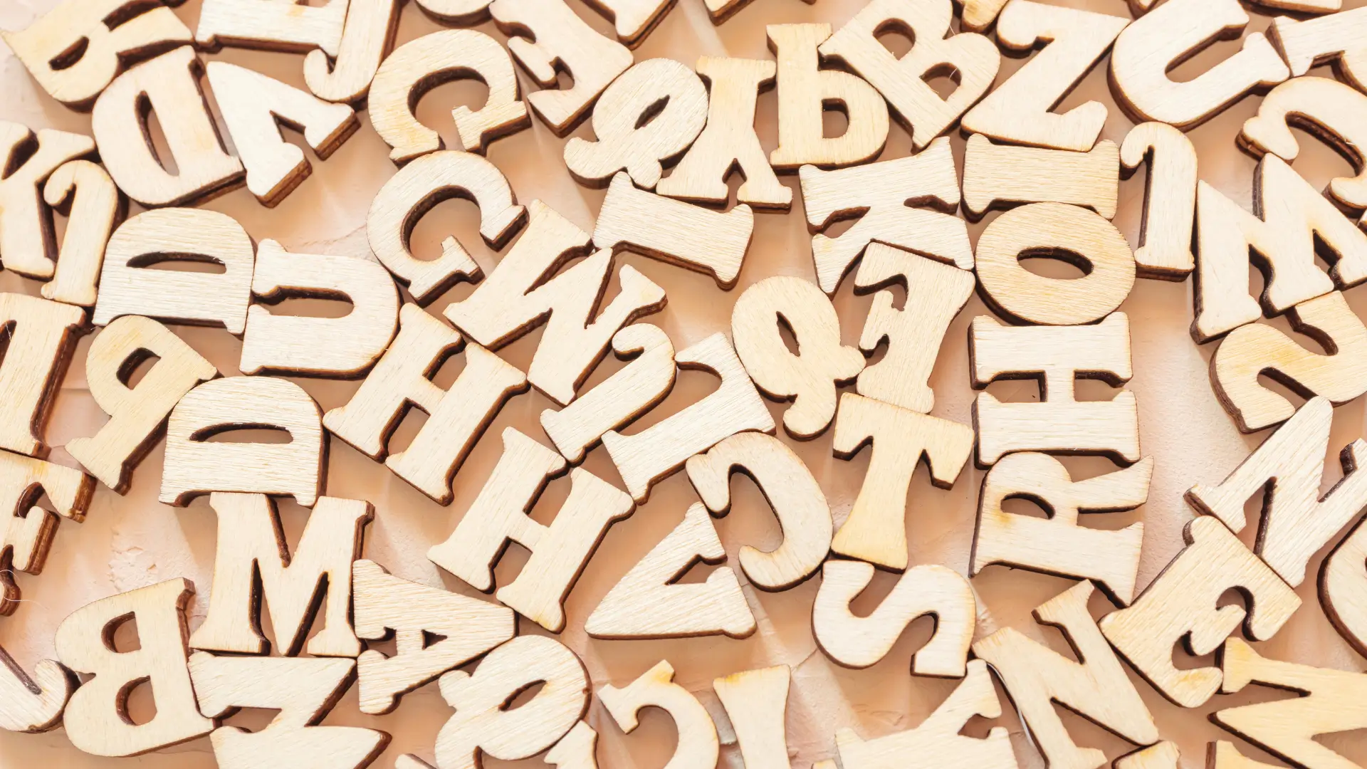 Wooden letters from the English alphabet