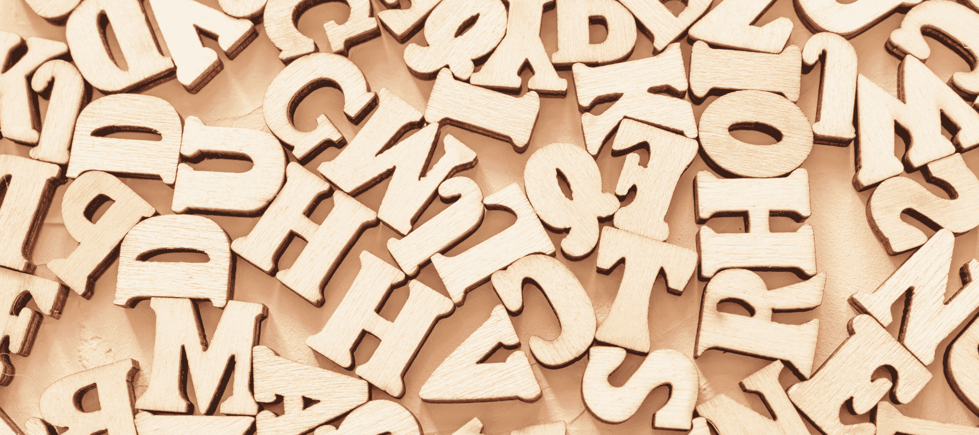 Wooden letters from the English alphabet