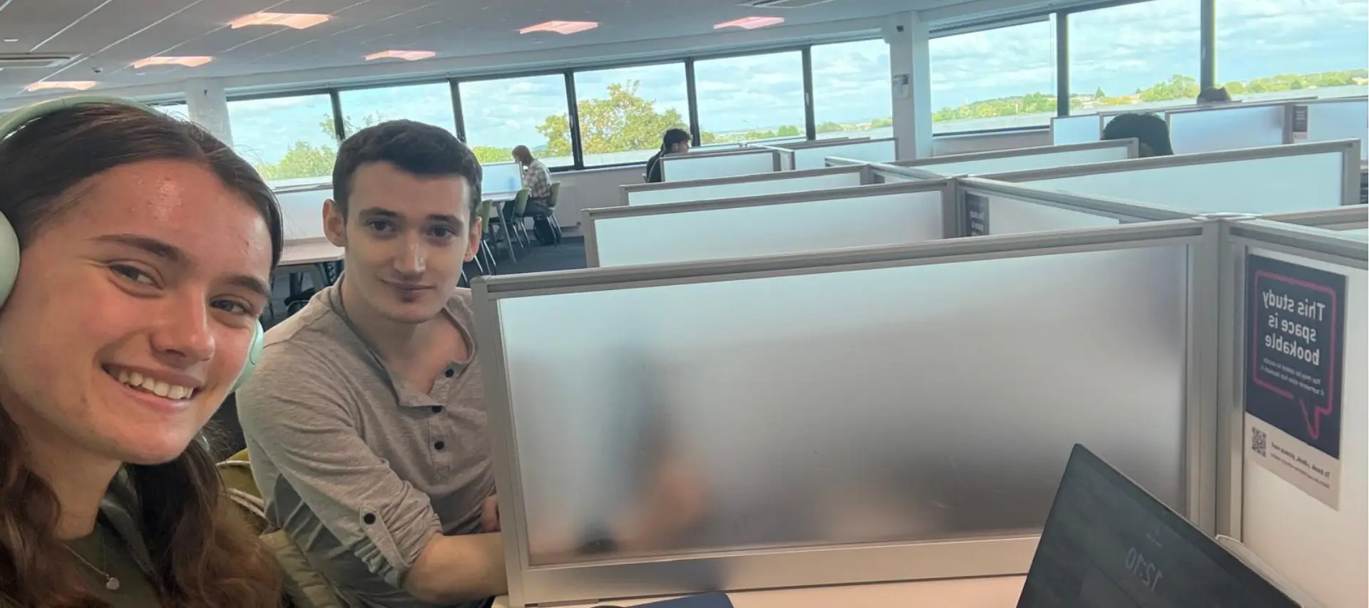 Henry and friend studying flexible A levels